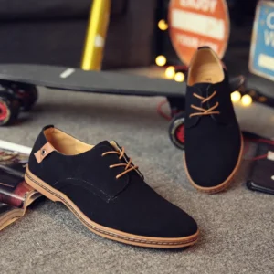 2024 spring suede leather men shoes oxford casual shoes classic sneakers comfortable footwear dress shoes large size flats