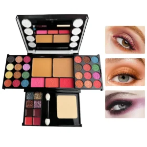 37 Colors Makeup Palette Kit Mini Travel Size Eyeshadow Blush Pressed Powder Lipstick Set Korean Cosmetics Women Waterproof