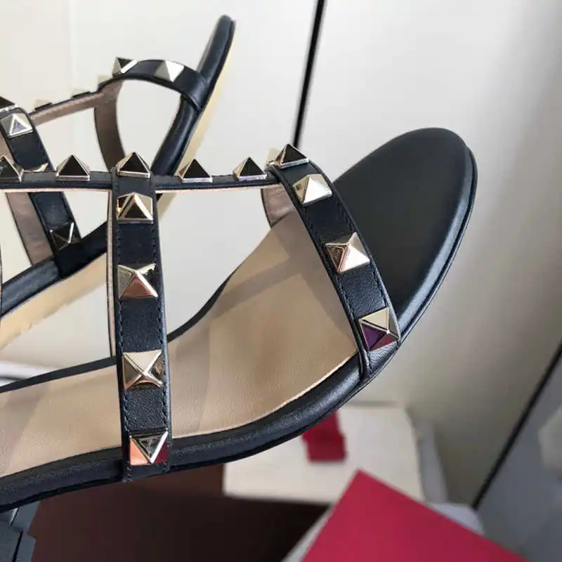 women's Heeled sandals summer 2025 New luxury woman sandals Leather Brand Rivets High Heels slipper Gladiator Ladies Shoes 6cm - Image 3
