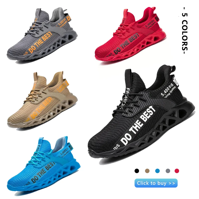 Safety Shoes Men For Work Sneakers Women Men Steel Toe Work Shoes Security Protective Shoes Lightweight Anti-Smash Anti-Puncture - Image 5